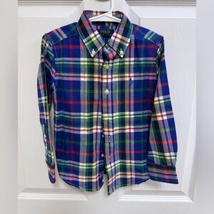 Polo by Ralph Lauren Blue Multi-Color Plaid Button-Down Shirt